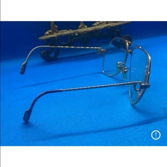 Rare 🔥 Cartier Vendome Santos Aviator Frames only James Bond 18K Gold Plated